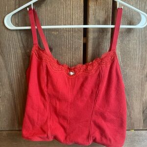 Colsie Red Lace Detail Camisole